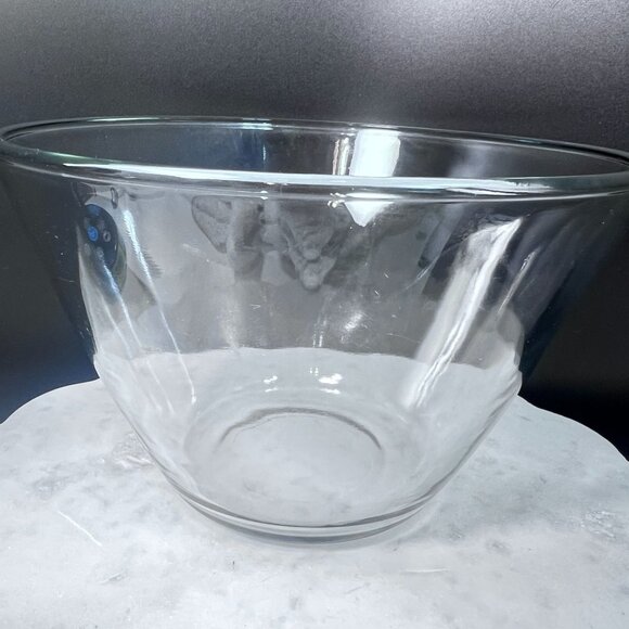 Vintage Clear Art Glass Bowl Fruit Salad Serving Minimalist MCM Grannycore - Picture 2 of 5